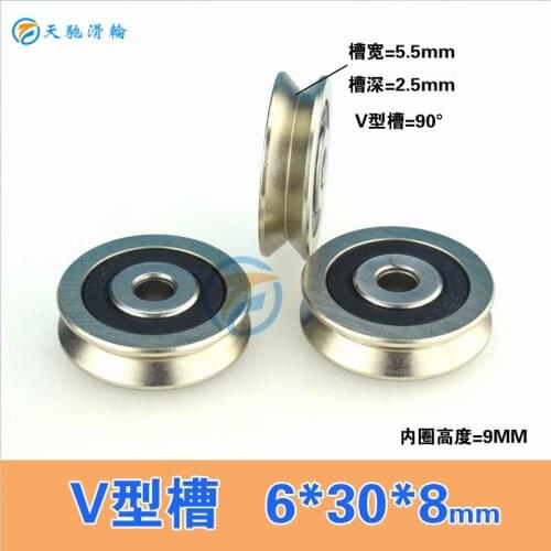 ABXG 0630V V Groove Non Standard Metal Pulley High-quality Bearing Guide 6*30*8mm 6x30x8 mm