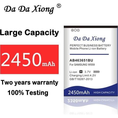 2450mAh AB463651BU Battery for Samsung S7070 S5608 S3370 L700 w559 S5628 C3222 F400 M7500 M7600 S3650 S3830 S5600 high quality