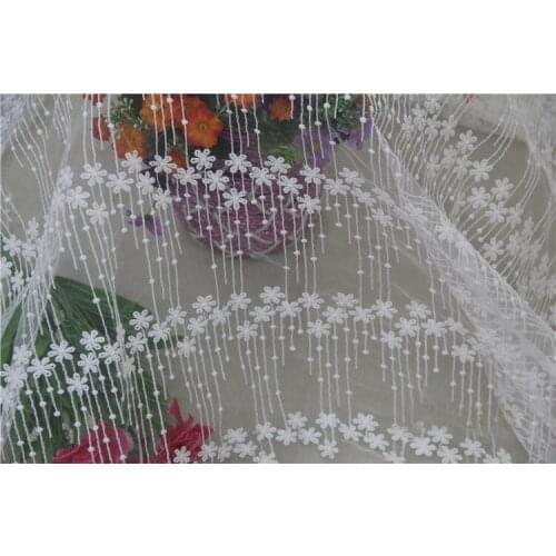 Free shipping Six flower tassel embroidery fabric cotton embroidery tassel stage curtain cloth fabric