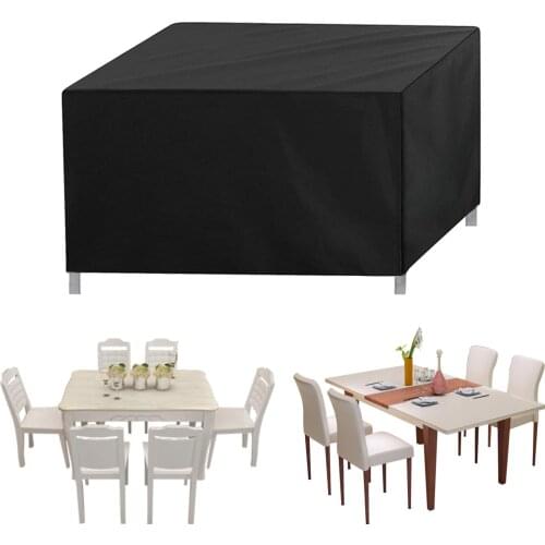 Garden Furniture Covers Patio Furniture Covers Waterproof 210D Oxford Fabric Rectangular Windproof Anti-UV Garden Table Covers