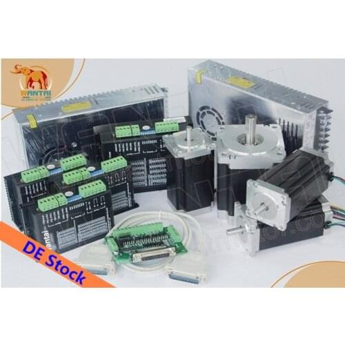 Germany Free! CNC Router Wantai 3 Axis1600oz-in(Dual Shaft)&4200oz-in+ Driver DQ860MA&DQ2722M Controller Plasma Engraver Kit