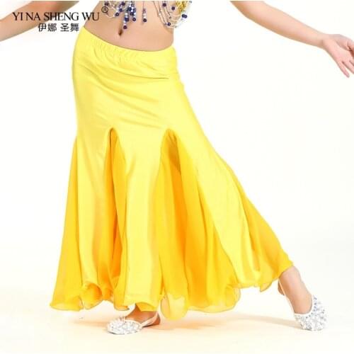 Children Belly Dance Performance Skirt Kids Mesh splicing Dance Clothes Long Skirt Fishtail Skirt Professional Belly Dance Skirt