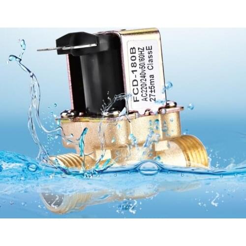Solenoid Valve Water Brass 1/2" Electric Solenoid Magnetic Valve AC 220V Normally Closed Valves For Water Control