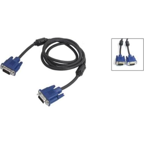 1.5M VGA 15 Pin Male to Male Plug Computer Monitor Cable Wire M/M Cord -Drop