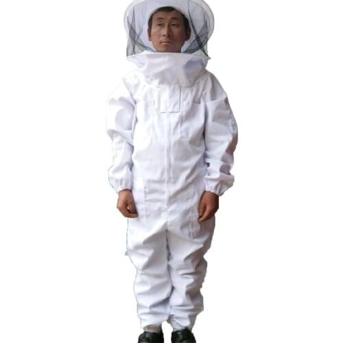 Beekeeping tool white thickened jumpsuit bee-proof clothing with zippered beekeeping jumpsuit bees and beekeeping suit