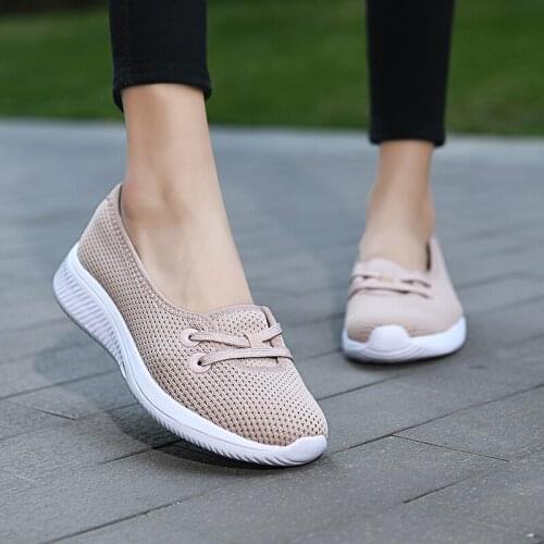 New Summer Ladies Lightweight Hollow Mesh Breathable Lace-up Foot Large Size Womens Shoes 36-42 Womens Fashion Casual Shoes