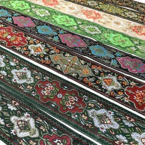 3 Yards 28-45MM Europe Lace Fabric Ribbon for Stage dress curtain sofa DIY Clothes Bag Accessories Embroidered Fabric Ribbon