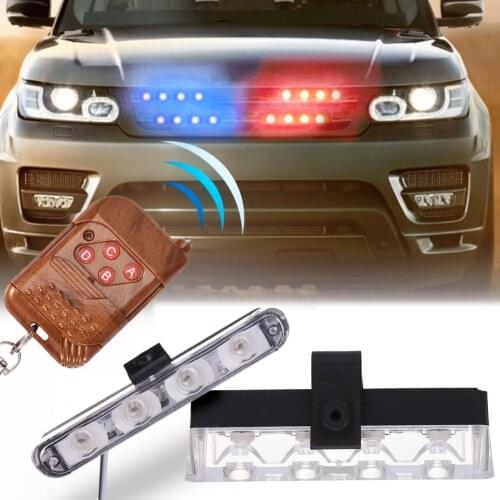 Best Waterproof DC 12V Wireless Remote 4LED Ambulance Police Light Controll Flasher Car Strobe Warning Emergency Dependable