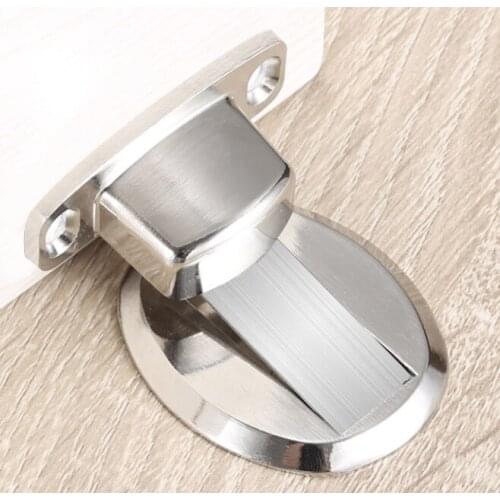 Magnetic Door Stops 304 Stainless Steel Door Stopper Hidden Door Holders Catch Floor Nail-free Doorstop Furniture Hardware