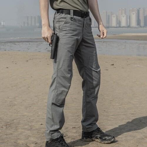 Men Outdoor Training Waterproof Military Tactical Pants Army Fans Spring Autumn Hiking Camping Elastic Breathable Cargo Trousers