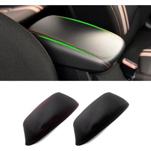Soft Leather Center Armrest Cover For Hyundai IX25 2015 2016 2017 2018 Car Center Control Armrest Box Skin Cover Sticker Trim