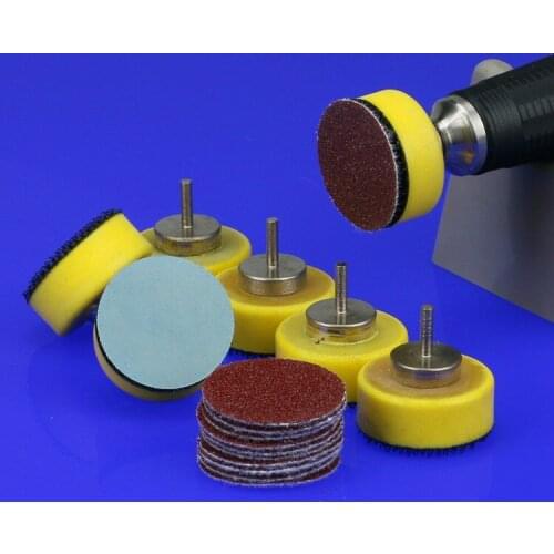 NEW 1" 25mm 100Pcs Flocking adhesive Sandpaper Self-adhesive Aabrasive paper Fits sander/polishers 80-7000