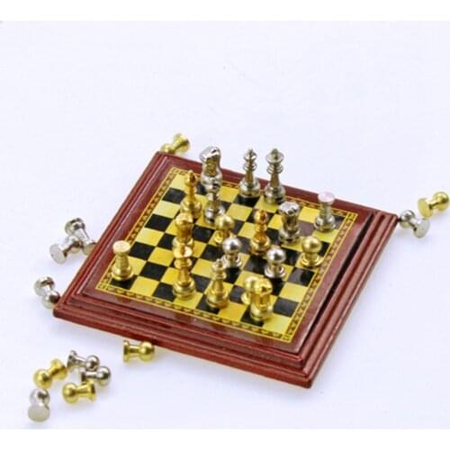 New Handmade Hand Crafted Mini Wooden Chess Vintage Chess Set
