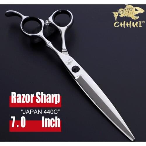 7.0 Inch Japan 440c Steel Hairdressing Scissors Professional Barber Shears Hair Cutting Scissors Pet Dog Grooming Scissors