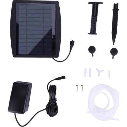 Solar Powered Oxygenator Aerator Air Flow Maker Oxygen 1L/min Silent Solar Powered for Outdoor Pool Pond Fish Tank