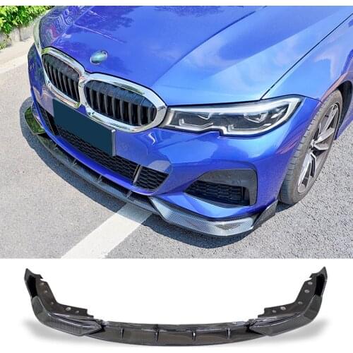 Front Bumper Spoiler Protector Plate Lip Body Kit Carbon Surface Car Decorative Strip Chin Shovel For BMW 3 Series G20 G28 2020