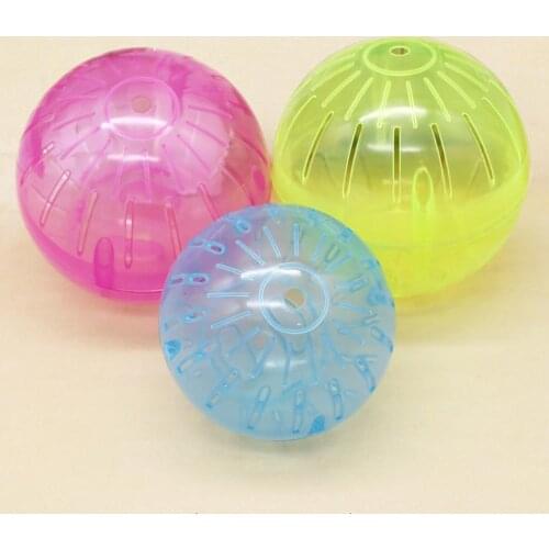 Plastic Pet Rodent Mice Jogging Ball Hamster Gerbil Rat Exercise Portable Funny Solid Hamster Running Balls Play Toys Accessory