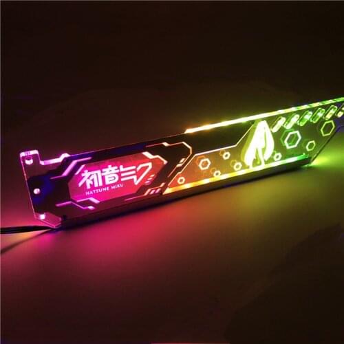 GPU Support Graphics Card Bracket Acrylic+Aluminum Colorful VGA Holder 12V RGB 4PIN /5V A-RGB 3PIN MOBO AURA SYNC