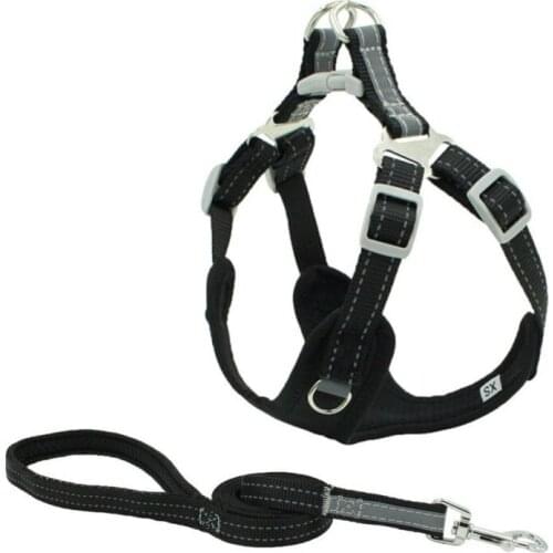 Adjustable Dog Harness Reflective Dog Harness Leash Set Escape Proof Dog Training Lead Set Pet Walk Lead Leash Pet Supplies