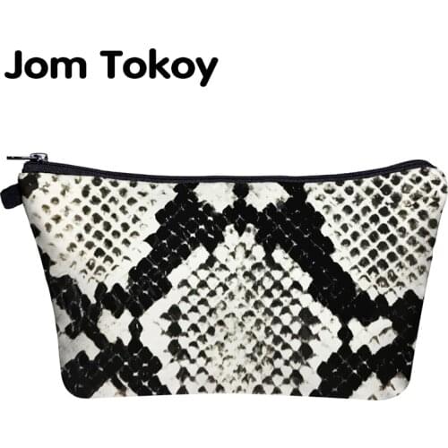 Jom Tokoy Makeup Brush Bag Printing Serpentine Cosmetic Bag Organizer Bag Women Beauty Bag