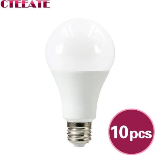 10PCS LED lamp Bulb E27 5W 6W 9W 12W 15W 18W AC 220V 230V 240V Cold Warm White Lampada LED Bombilla Spotlight