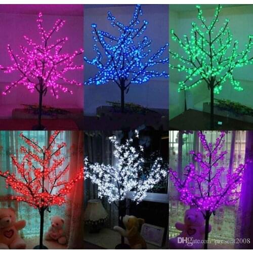 LED waterproof outdoor landscape garden peach tree lamp simulation 1.5 meters 480 lights LED cherry blossom tree lights garden d