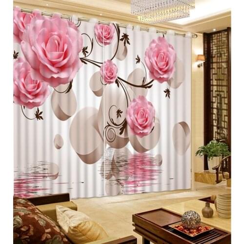 Top Classic 3D European Style Pink rose flower 3d stereoscopic Top Classic 3D European Style