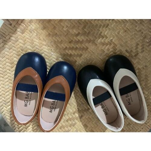 Girls' Casual Shoes Summer New Soft-soled Cute Princess Shoes Round Toe Low-heeled Color Matching Edging Breathable All-match