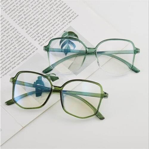 High-quality Unisex large frame glasses square Plain glasses Optical Spectacle Anti blue light Computer glasses women men