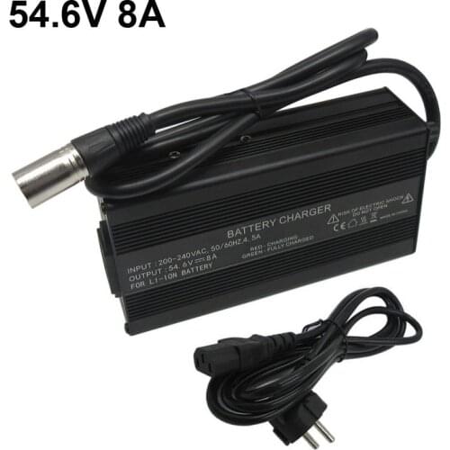 500W 13S 48V 8A Lithium Charger Output 54.6V 48 V Li-ion Ebike Scooter Solar Motorcycle Forklift Fast Charger