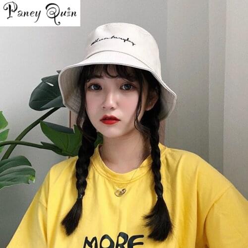 Women Bucket Hats Panama with Embroidery for Men Caps for Women Fisherman Outdoor Unisex Travel Hiking Hip Hop Fisherman Hats