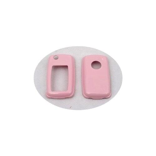 Hard Plastic Keyless Remote Key Protection Case Cover (Gloss Pink) For VW Volkswagen MK4 / MK5