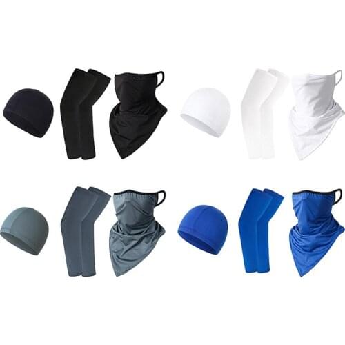 1 pcs Summer sunscreen mask, printed neck protector and sunscreen triangle scarf, male and female sunscreen mask