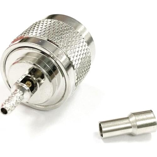 1pc N Male Plug RF Coax Convertor Connector Crimp RG316,RG174,LMR100 Straight Nickelplated NEW wholesale