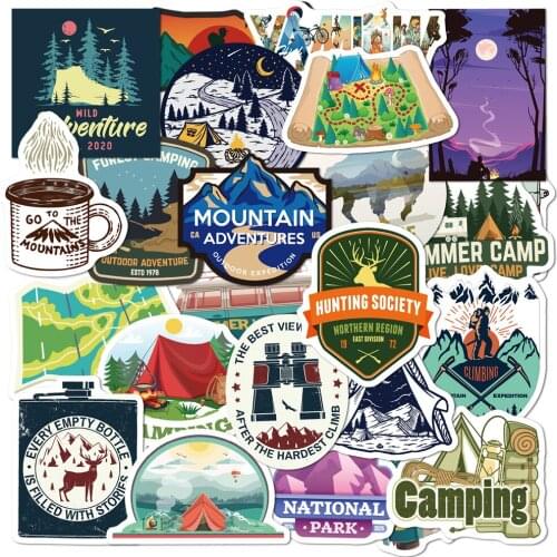 10/30/50PCS Travel Adventurer Badge Graffiti Laptop Guitar Motorcycle Luggage Skateboard Bike Waterproof Sticker Wholesale