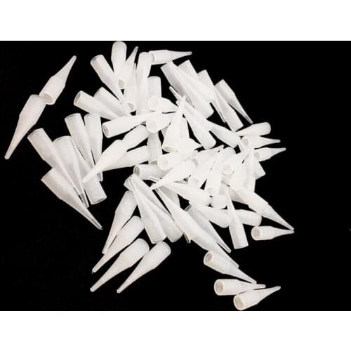 100pcs 1R 0.4*0.6mm Small Size Tattoo Tips Cap For Permanent Makeup Eyebrow Lips Machine Disposable Giant Sun Needle Caps