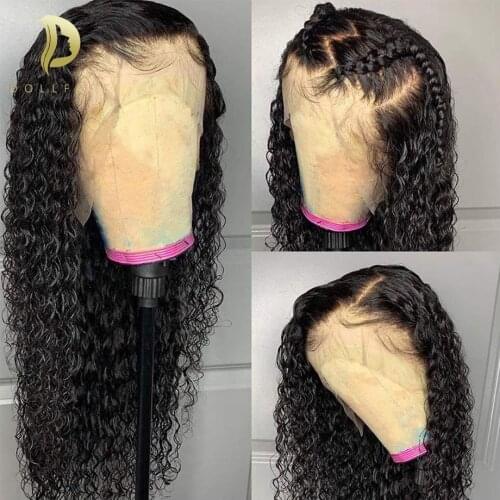 13x6 Curly Fake Scalp Wig Lace Front Human Hair Wigs for black women preplucked short long swiss natural full deep remy hair