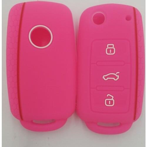 2PC Car Key Cover Case for VW Golf 4 5 6 7 Bora Jetta POLO MK4 Passat B5 B6 Superb Tiguan Beetle Key Chains Seat Bag