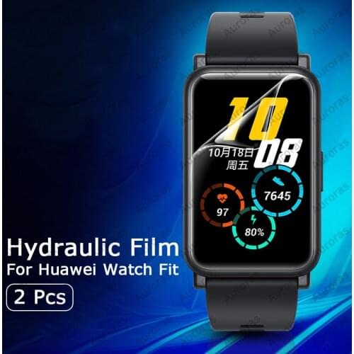 2 pcs For Huawei Watch Fit Smart Watch Screen Protector Film Hydrogel Film Protector Cover Case For HUAWEI Watch Fit Film