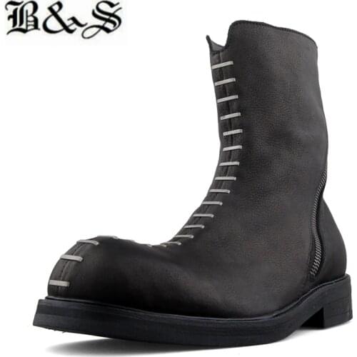 2020 New Designer Brand Punk Metal chiodo Dark Tribe Men personalized High Boots