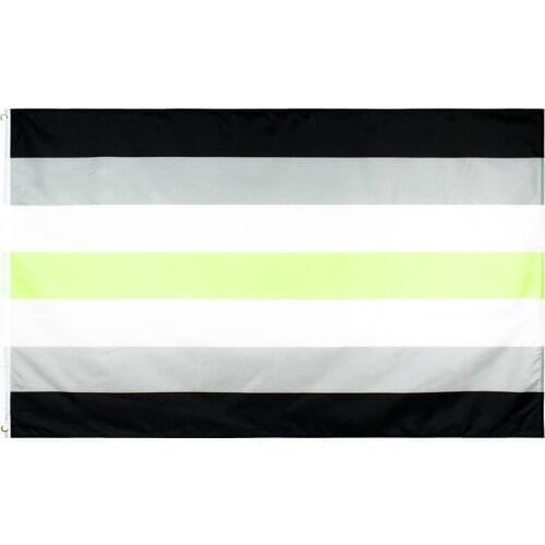 90x150cm Asexual LGBT pride Agender bandera