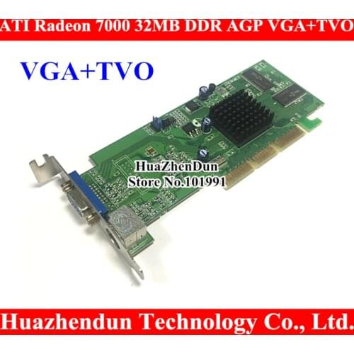 Free shipping Brand New Sapphire ATI Radeon 7000 32M DDR VGA/TVO AGP Video card Low Profile Warrantly: 1 years