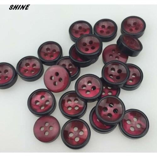 SHINE Resin Sewing Buttons Scrapbooking Round Four Holes 11.5mm Dia. 50PCs Costura Botones bottoni botoes