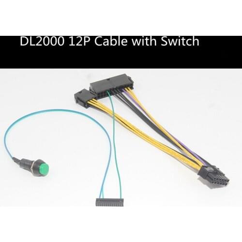 C5110 Motherboard Adapter Cable Power Cable 24+8 Power Supply to Motherboard 12P C5110 DIY Cable DL2000 12Pin With Switch