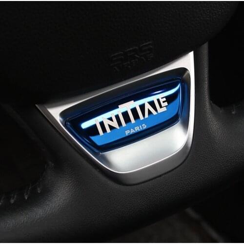 Car Interior steering wheel decorative cover Emblem Badge Sticker For Renault Koleos 2017 2018 2019 accessories