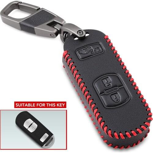 For Mazda 3 SPEED3 CX-3 CX-5 CX-7 CX-9 2010-2018 Leather Remote Key Case Fob Shell Cover Skin Holder 3 Button