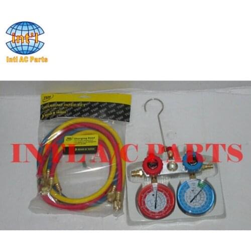 For R134a R12 Air Conditioning Aluminium Manifold Gauge Set