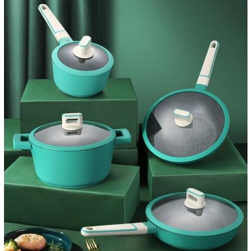 Household Maifanshi Non Stick Wok Frying Pan Stainless Steel Compound Bottom Milk Pot Stew Soup Fried Steak Kitchen Cookware