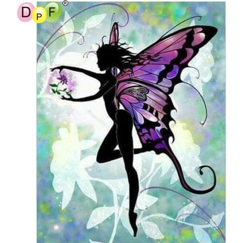 DPF DIY The elves flowers 5D diamond painting cross stitch needlework diamond mosaic square home decor crafts diamond embroidery