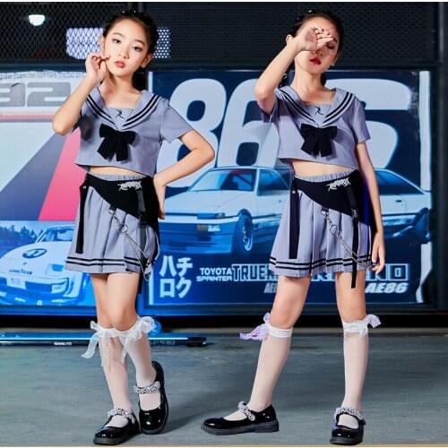 Jazz Dance Costumes Girls Dance Clothes Cheerleaders College Style ChildrenS Performance Clothes Catwalk Stage Outfits DQS7605